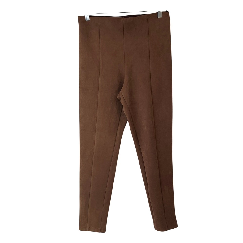 LOFT Brown Faux Suede Leggings Sz M
